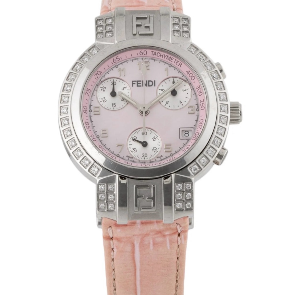 Fendi Pink And Diamond Zuca Watch Vintage 1000$